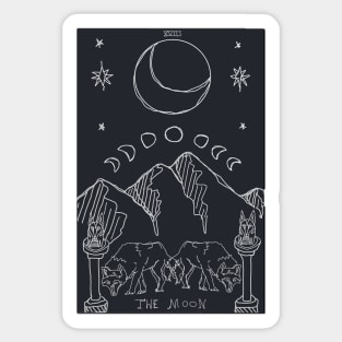 Moon Tarot Design Sticker